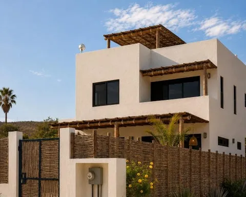 Mediterranean House with Palo de arco Fence